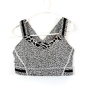 Lululemon Rack Pack Bra Miss Mosaic White Posey Black Sports Bra Women's 4
